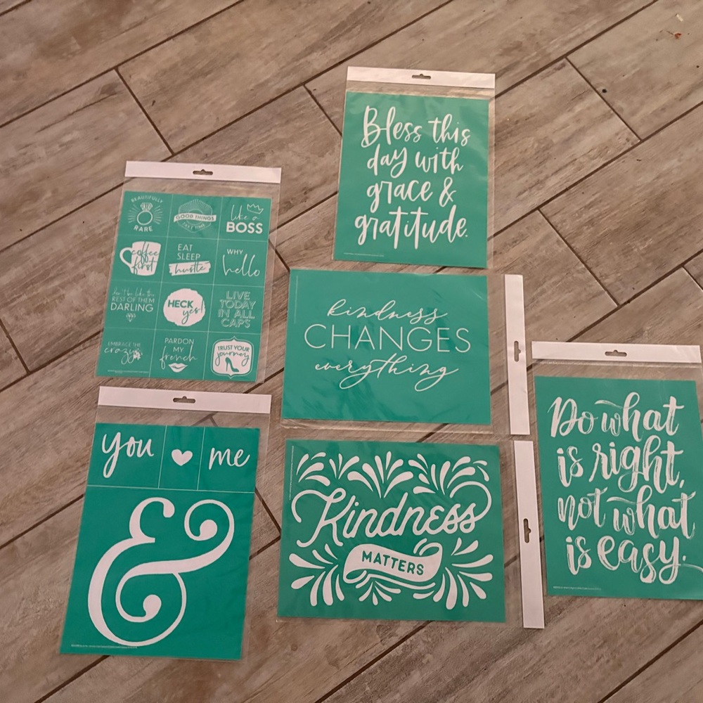 Inspirational Quote Wall DIY transfer Chalk couture set
